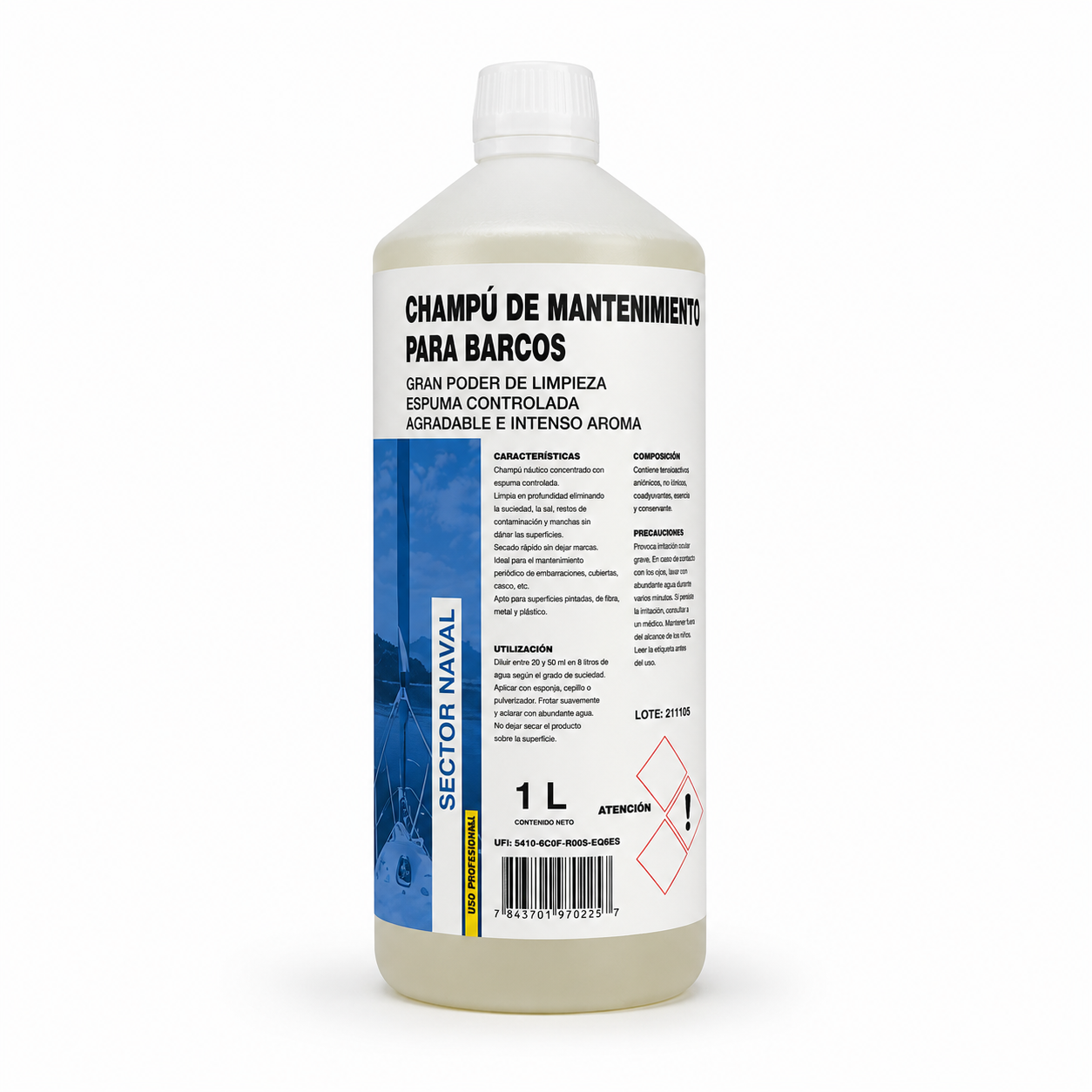 Champú mantenimiento barcos 1l